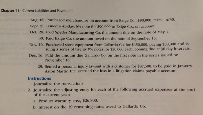 The following items were selected from among the transactions completed by Aston