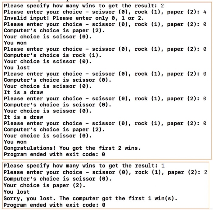 popular scissor-rock-paper game. (A scissor can cut a paper, a rock can