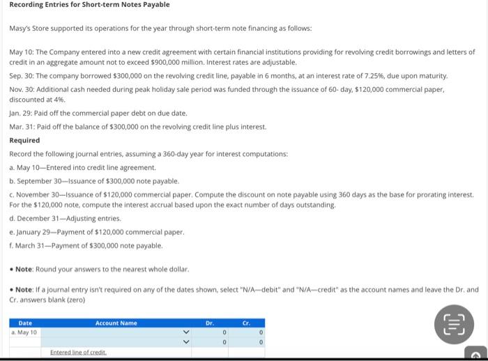  Please answer this clearly Masy's Store supported its operations for the