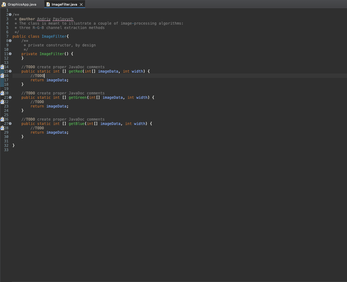 window. The actual image processing is to be done in a dedicated