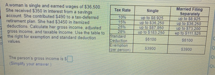 deduction in the following case. Your deductible expenditures are $8300 for interest
