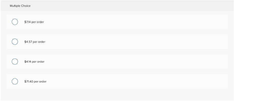 Order Filling, and Other. In the first stage allocations, costs in the
