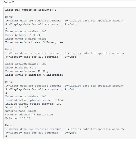 related to an account is maintained in the following structures: struct Person