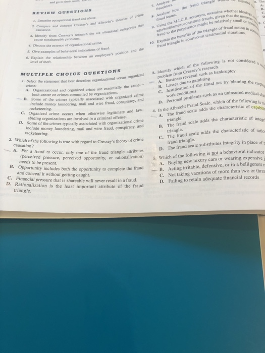  wine whether ident Analye how the fraud triangle that the me