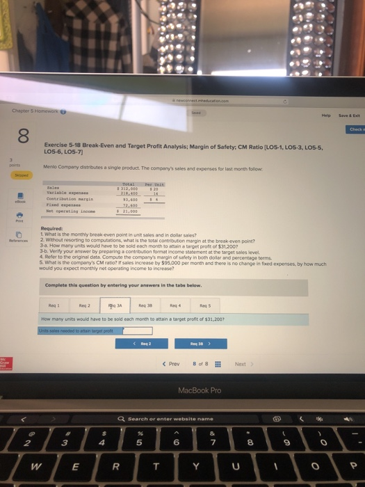 Company distributes a single product The company's sales and expenses for last