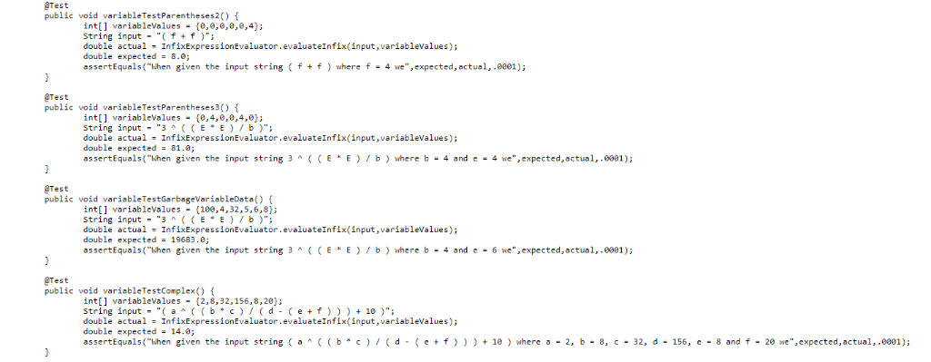 Pseudocode for infixExpressionEvaluator can be found below... Algorithm evaluateInfix(infix) Evaluates an infix