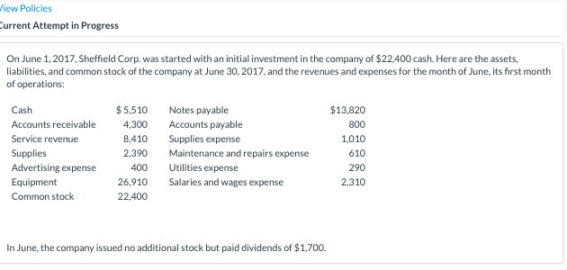 View Policies Current Attempt in Progress On June 1, 2017 Sheffield