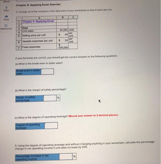  eBook Chapter 6: Applying Excel: Exercise Files 2. Change all of