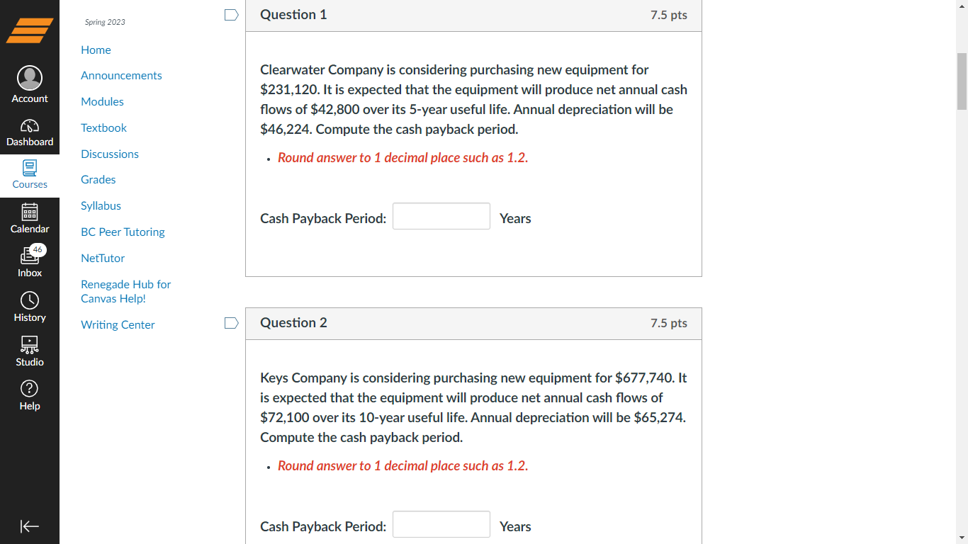 Please answer question 2. Clearwater Company is considering purchasing new equipment for