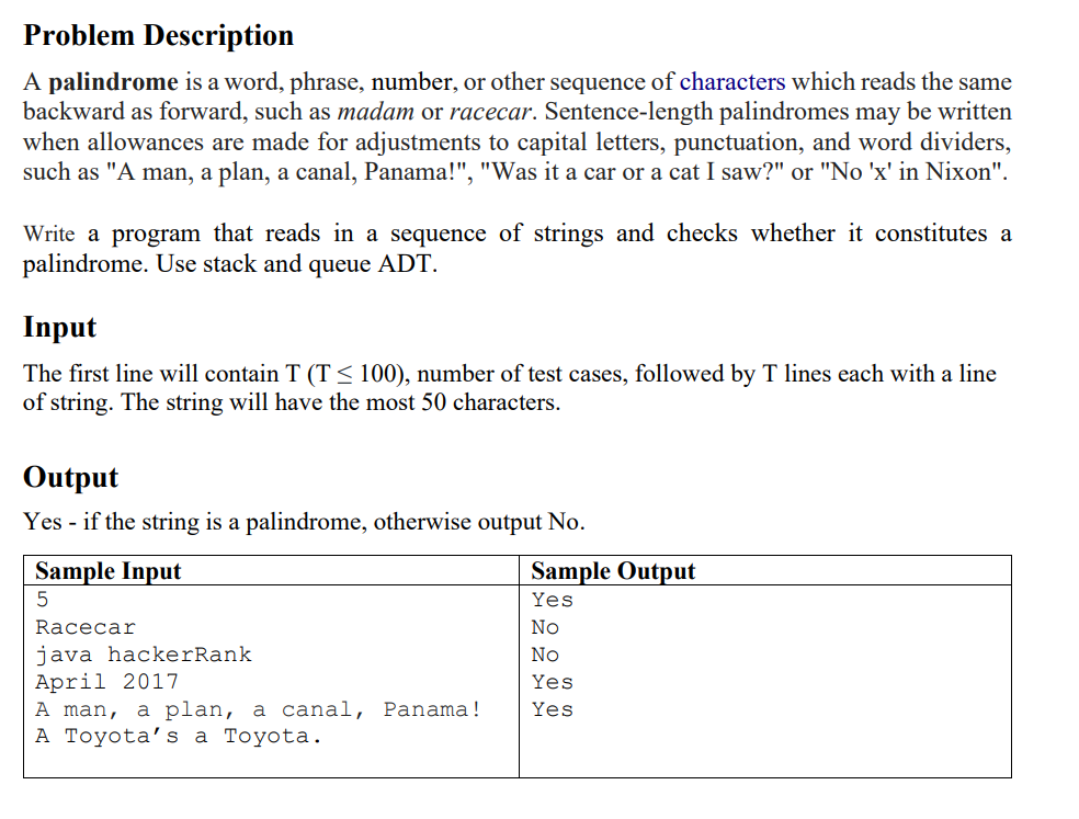 write code in java. Object oriented programming. The output should be same