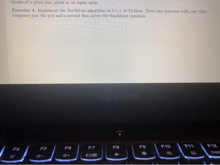 Python please blocks of a given size, given as an input value.