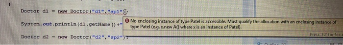 How Can I solve this error? package HW2; public class Patel {
