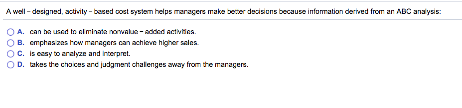 please answer and explain this online practice problem for my managerial accounting