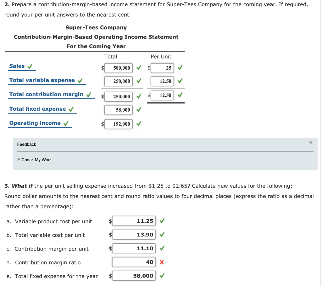 sell 20,000 T-shirts at $25 each in the coming year. Product costs