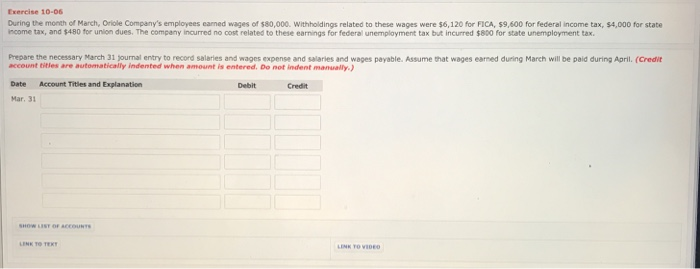  Chapter 10 HW Exercise 10-06 Exercise 10-05 During the month of