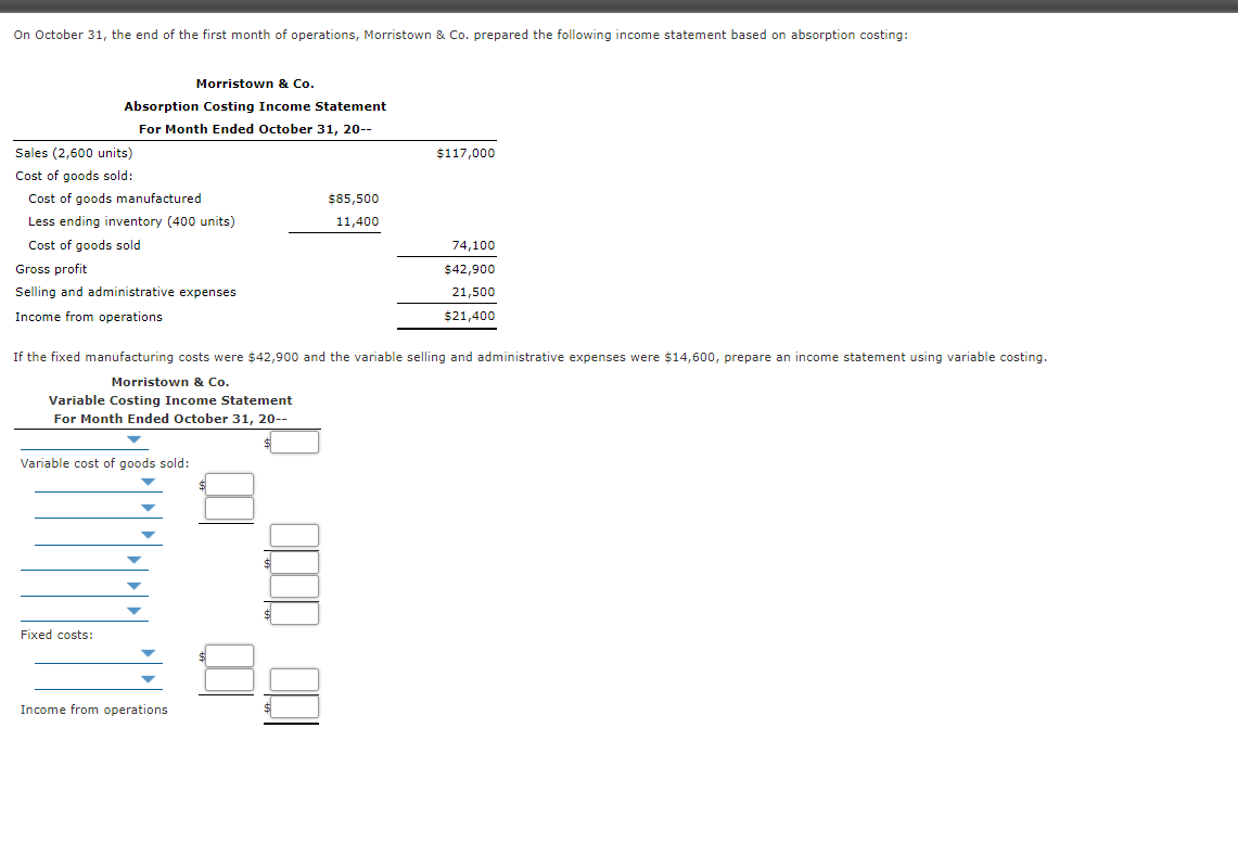 on an income statement prepared in the variable costing format: Contribution margin