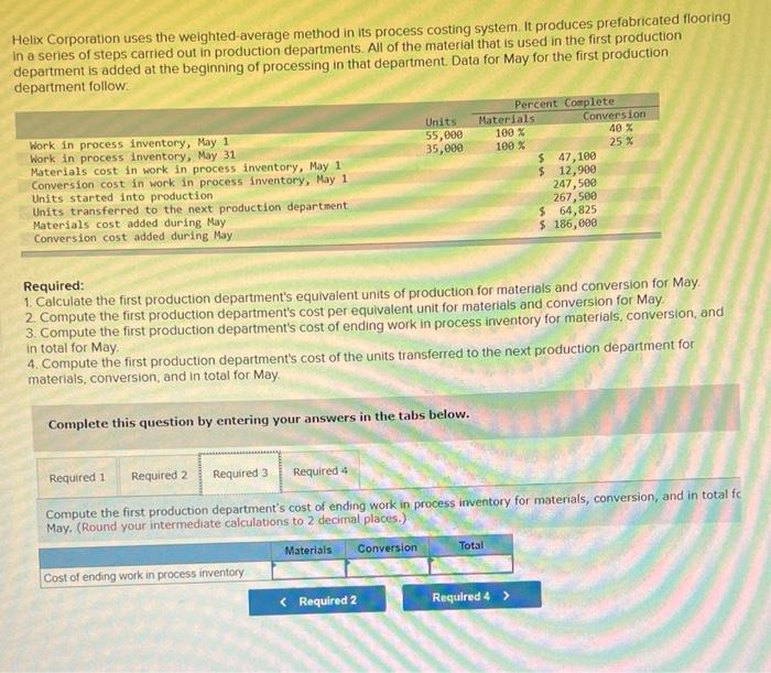 production departments. All of the material that is used in the first