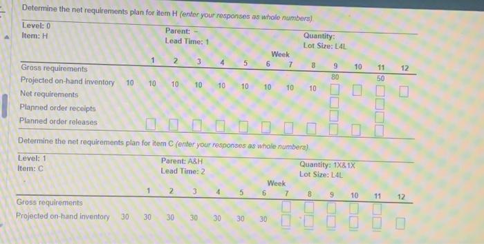\end{tabular} & \begin{tabular}{c} Lead \\ Time \end{tabular} & Item & \begin{tabular}{c} On