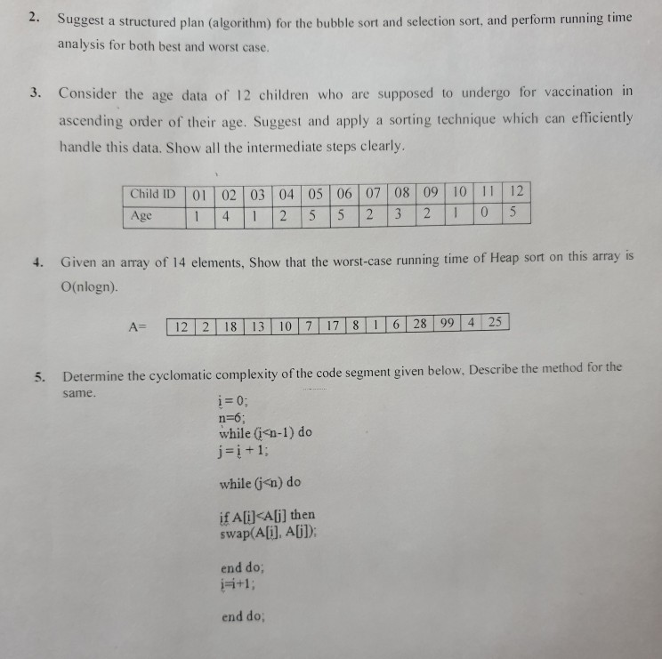  please help in writing the apt. answer. 2. Suggest a structured