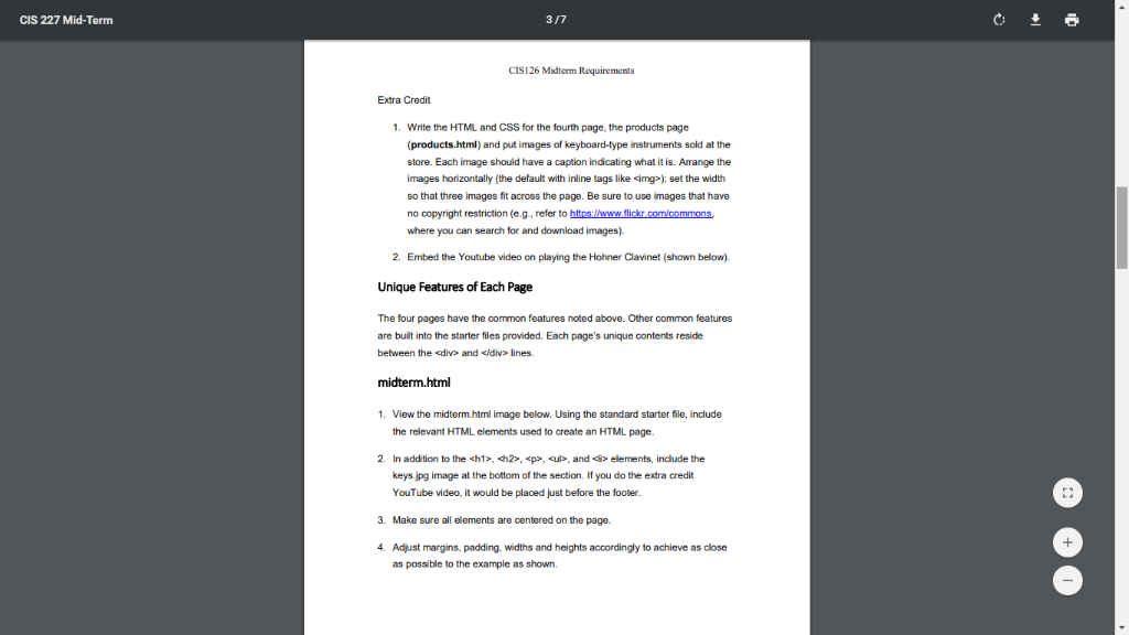 in the first half of the course. It is worth 20% of