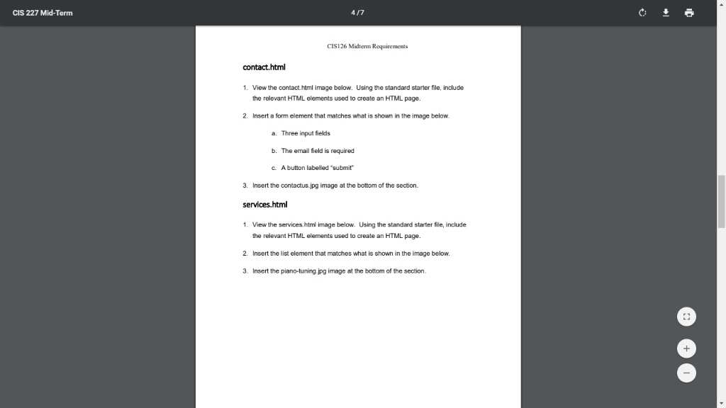 . requirements, as they might be provided by a customer. After the