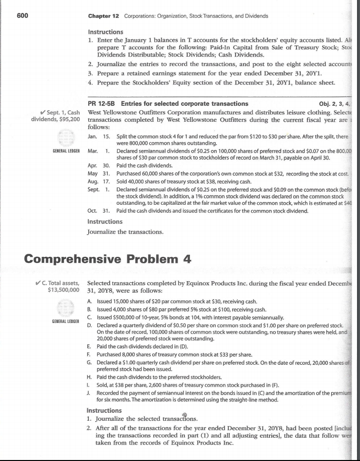 This is only one question Prepare T accounts for the following Paid-In