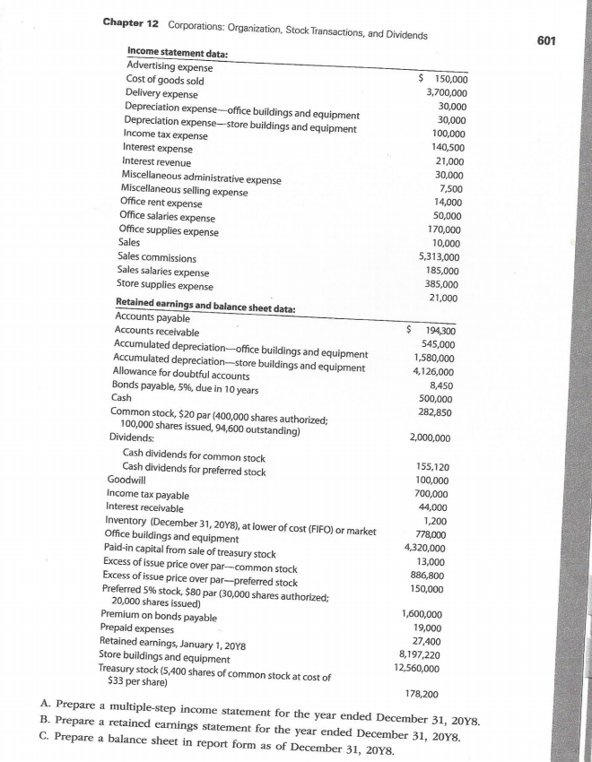 Capital Sale of Treasury Stocks; Stocks, Dividends Distributable; Stock Dividends, Cash Dividends.