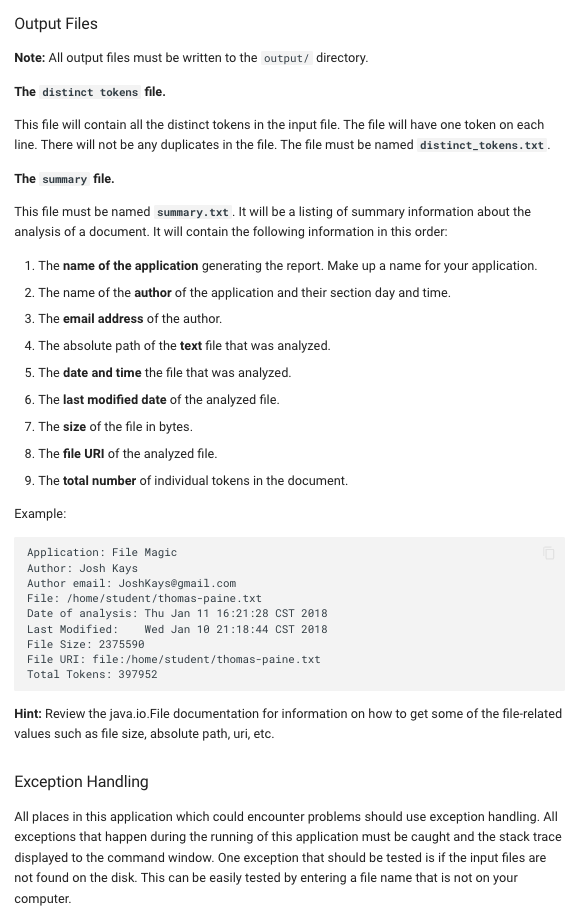 file can be any ASCII file that contains text. This file can