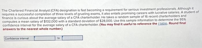 ACCT 2001: Chapter 8 The Chartered Financial Analyst (CFA) designation is fast
