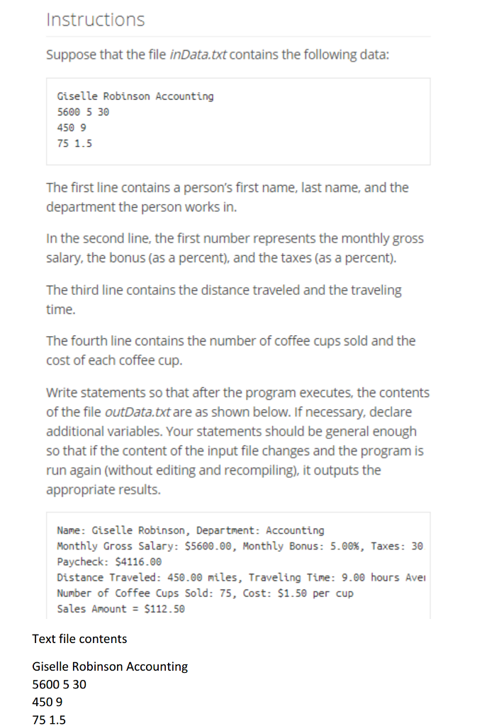 Please write a C++ program with Visual Studio. Instructions Suppose that the