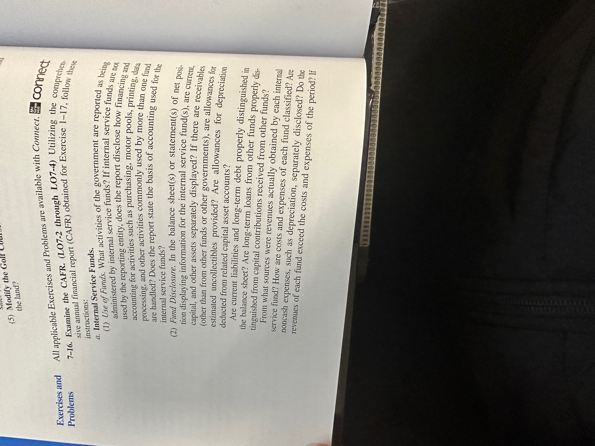 Exercise 7-16 the land? rises and All applicable Exercises and Problems are