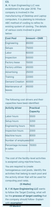  C3 A. Al Ayan Engineering LLC was established in the year