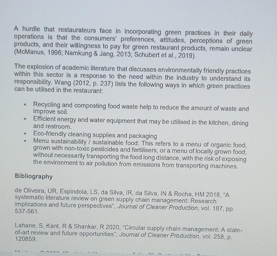 supply chain, recycling, organic food Companies across all sectors are developing new
