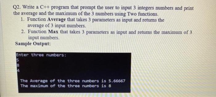 please solve by typing so I can copy it Q2. Write a
