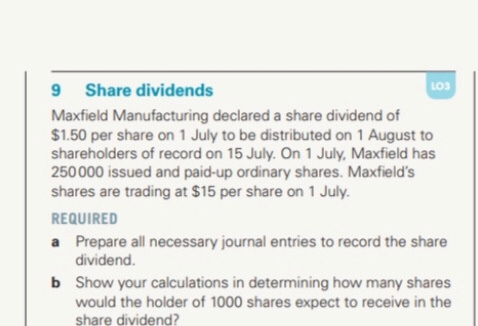 a needs to be done for this LO2 4 Recording share transactions,