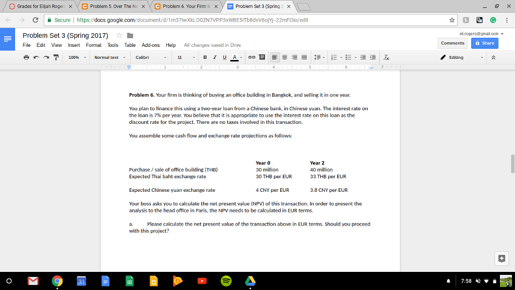 O Grades for Elijah Rogers x C Problem 5. over The