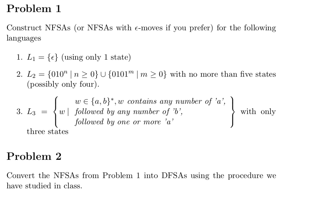 Please solve problem 2. (1 if you can too) Problem 1 Construct