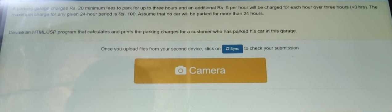  java Jarage charges Rs 20 minimum fees to park for up