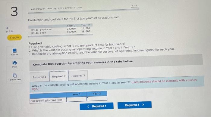reported absorption costing net operating income as follows. 4 Sales ( 562