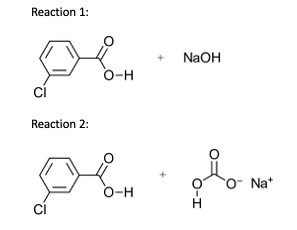 Complete the following acid-base reaction equations by: Label each reactant with its