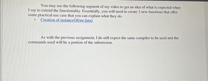 Objectives: - Practice utilization of dynamic memory and objects - Practice altering