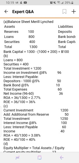 Merrill Lynched, an "investment bank. Investment banks have a higher maximum asset