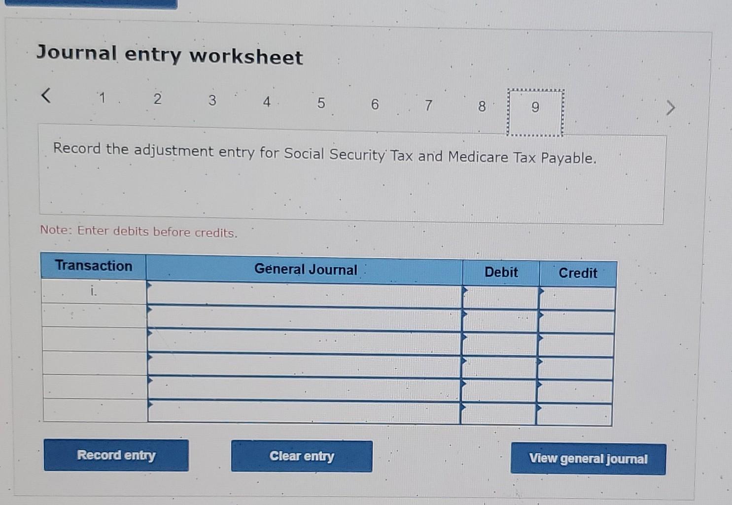 entry worksheet Record the second reversing entry required. Note: Enter debits before
