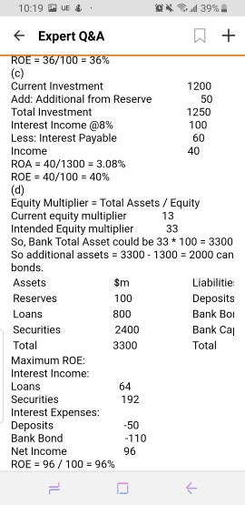 to equity ratio of 20 (versus the 10 requirement imposed on regular