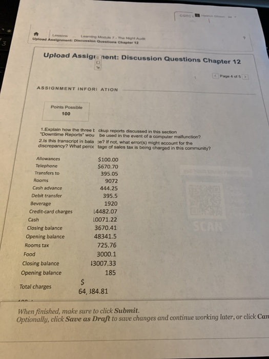  COTCI Leg. The Upload Assignment Discussion Question Chapter 12 Upload Assignent: