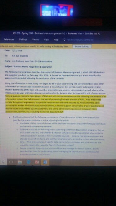  IDS 200-Spnng 2018-Business Meme Assignment 1-2 . Protected View . Saved