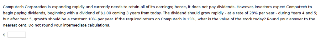 Can anyone help me with this problem, please? Computech Corporation is expanding