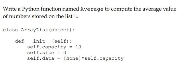  Write a Python function named Average to compute the average value