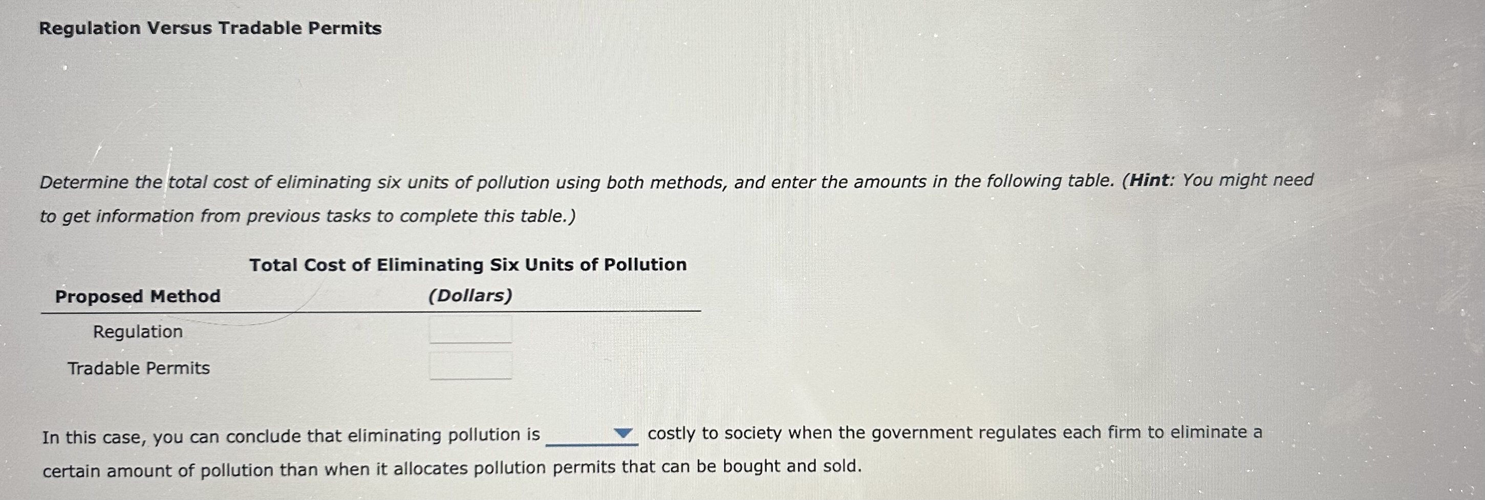  Attempts Keep the Highest ?5 5. Correcting for negative externalities -