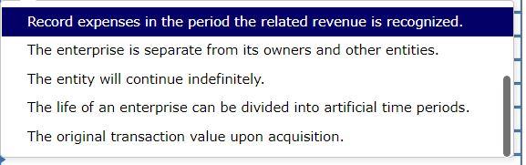 B that is most appropriately associated with it. List A 1. Expense